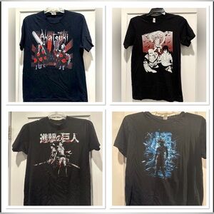 Bundle of FOUR (4) Anime T-Shirts